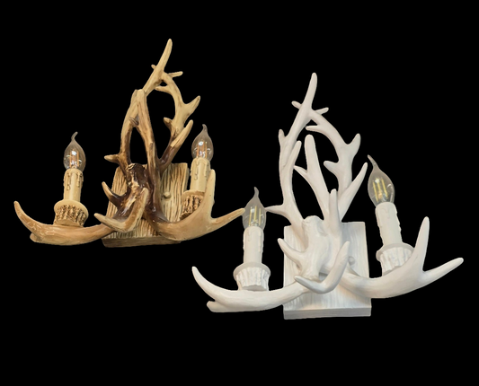 applique Fibi, marrone, bianco a 2 luci, E14, applique