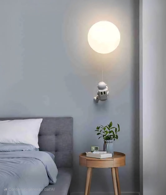 Applique Space da parete Sfera e Astronauta pendente